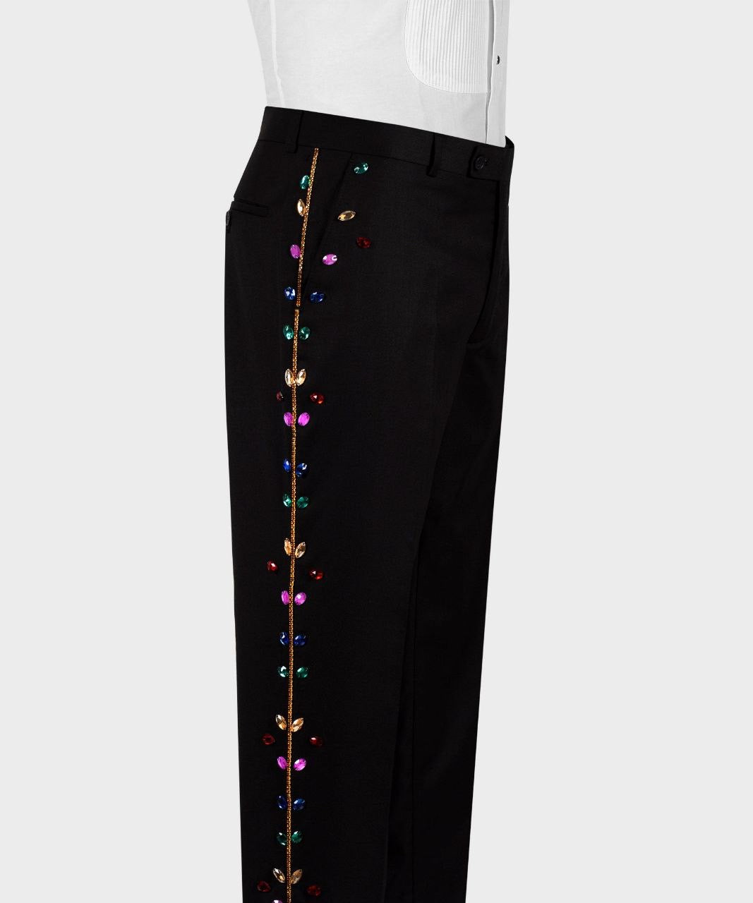 Crystal Colored Stone Custom Design Tuxedo