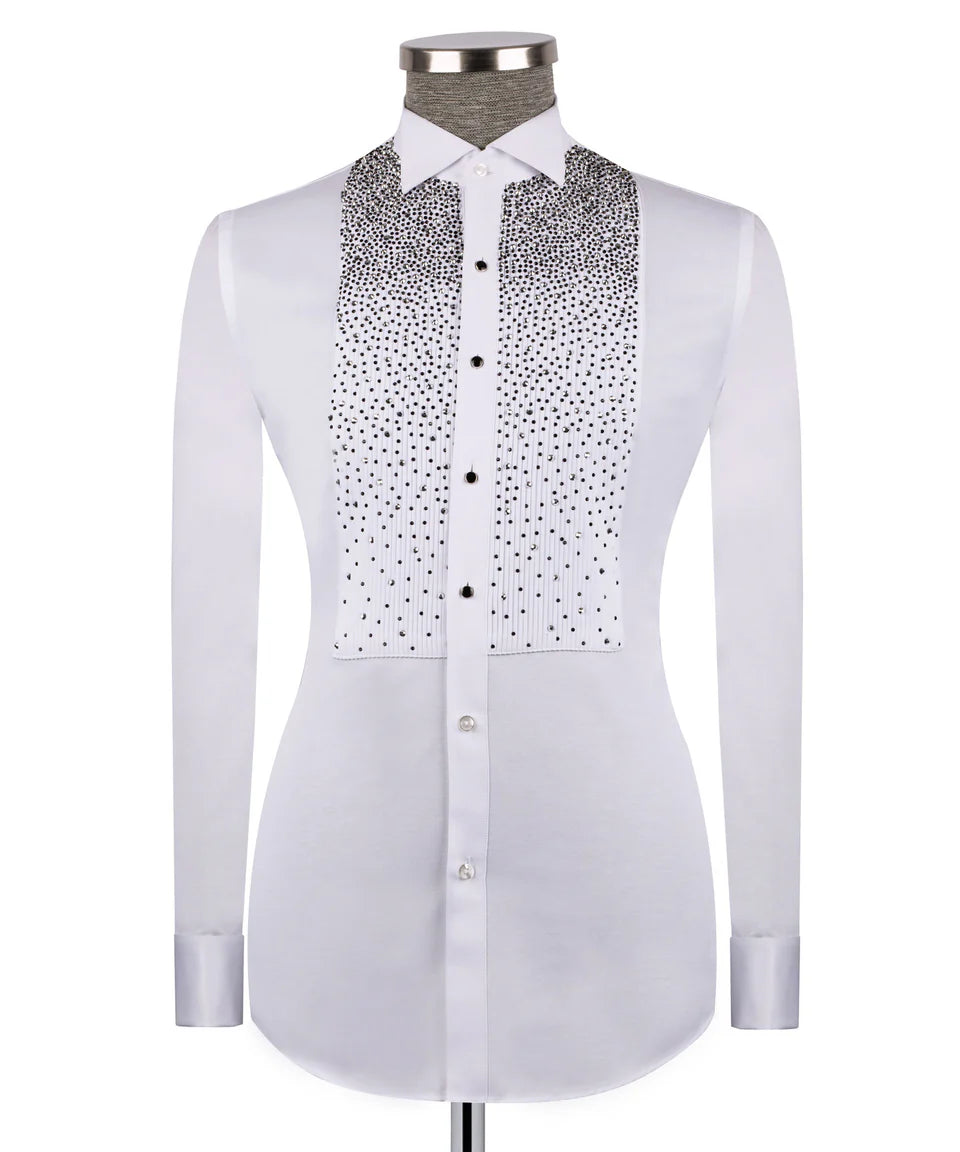 Crystal Embellished White Shirt