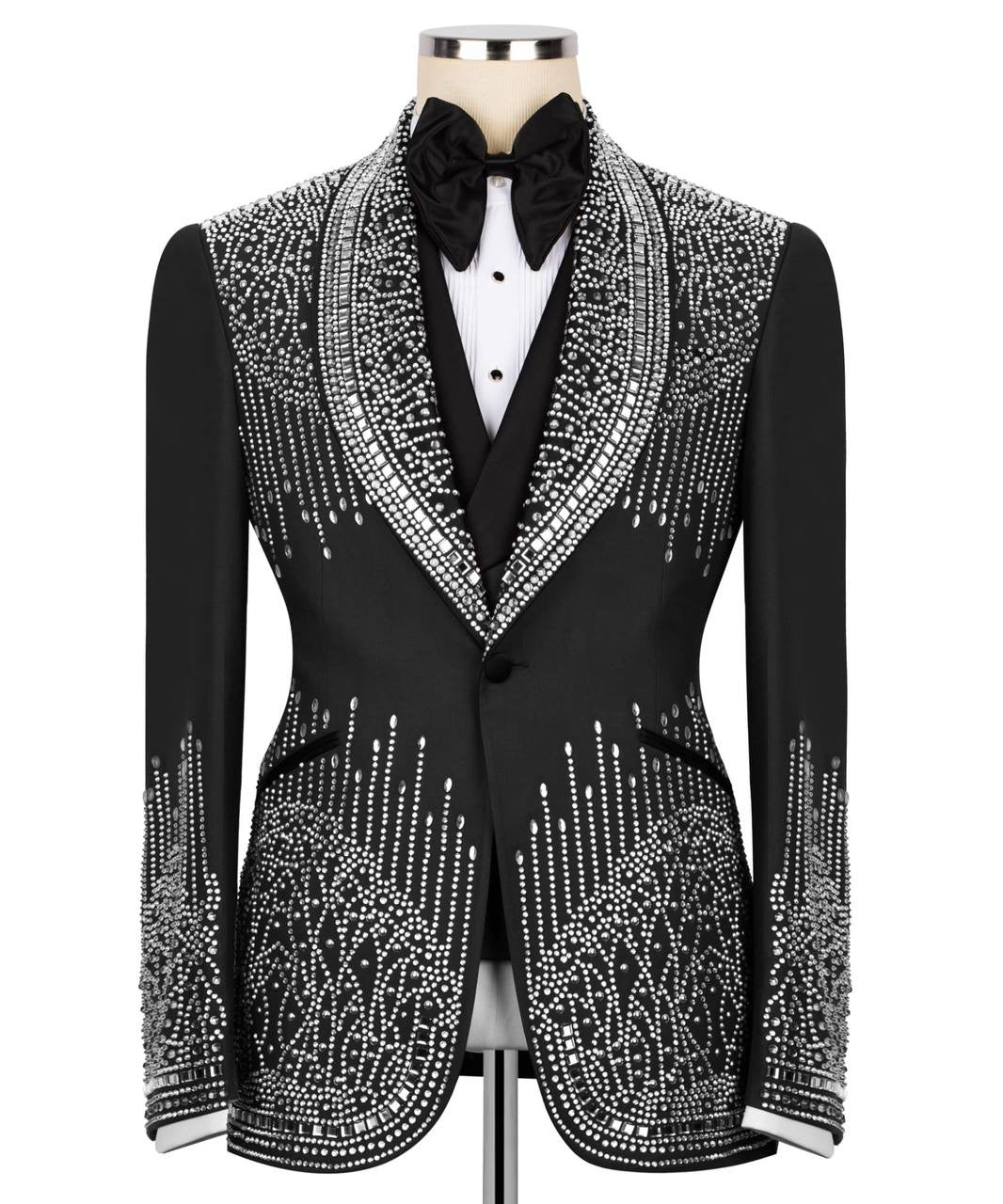 Custom Made Stone Embroidered Tuxedo
