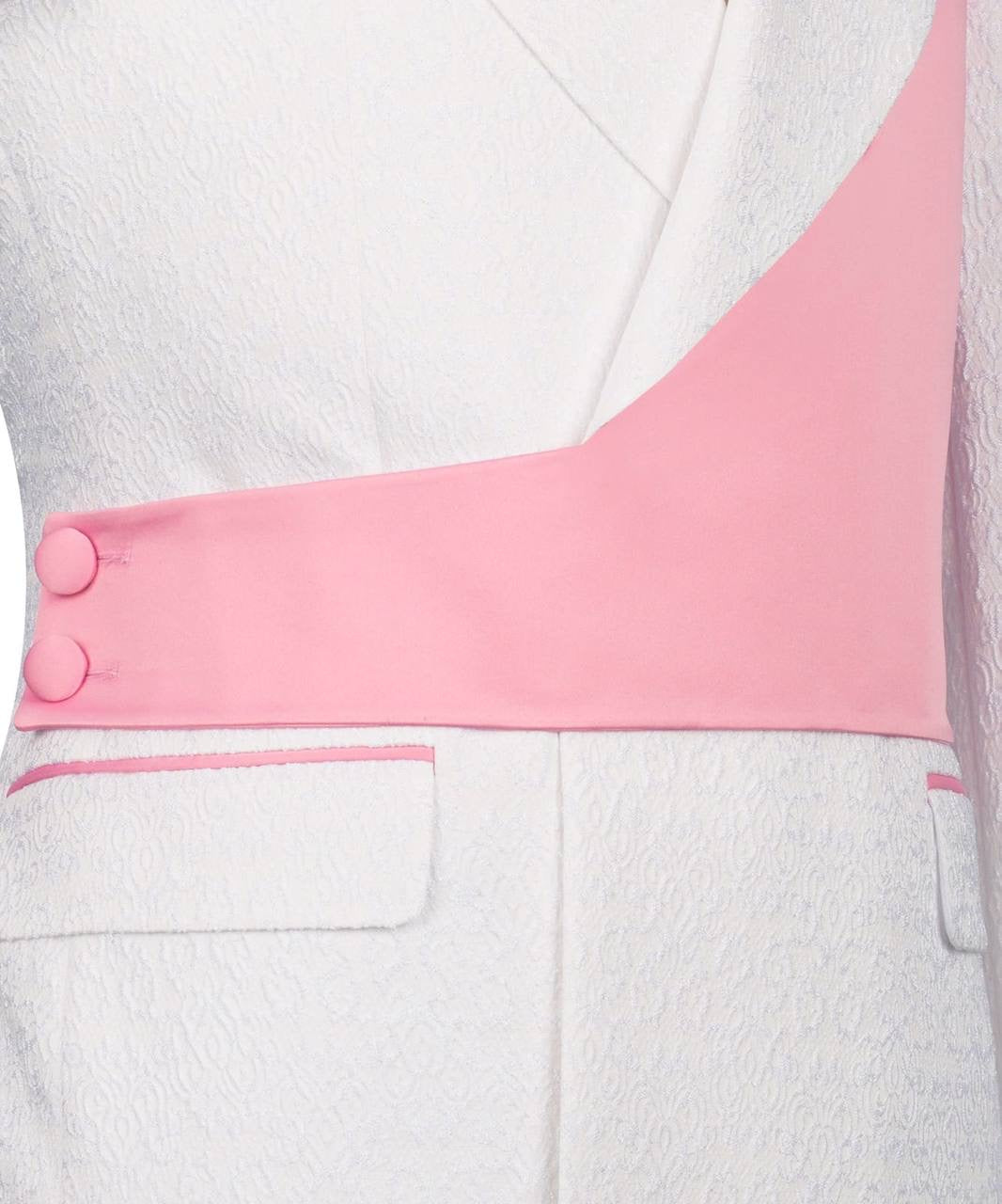 Custom Designed Tuxedo with Crossover Satin Panel