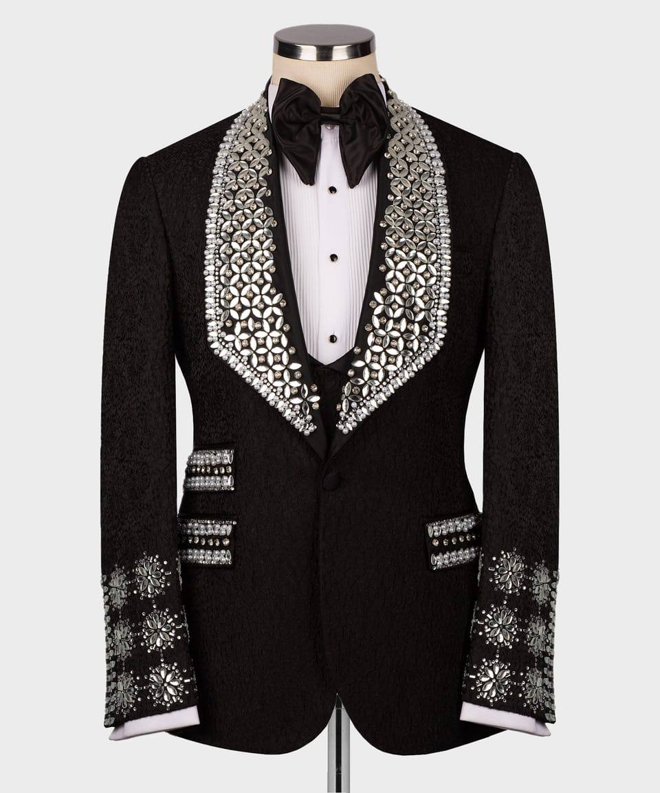 Exclusive Stone Embroidered Tuxedo