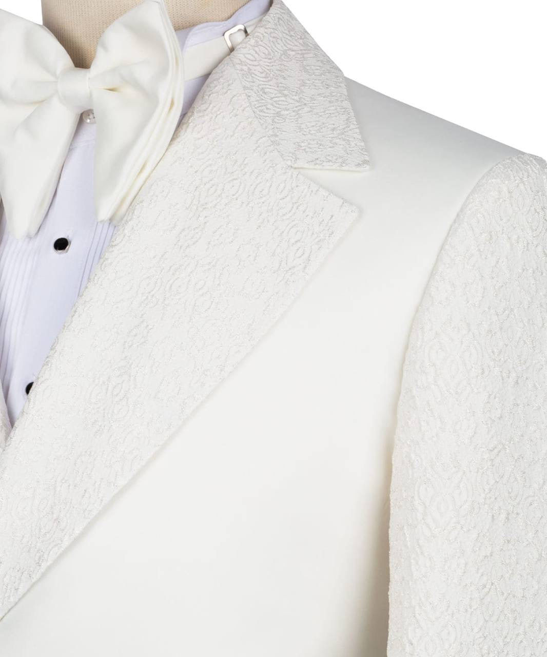 Custom Designed Tuxedo with Crossover Satin Panel