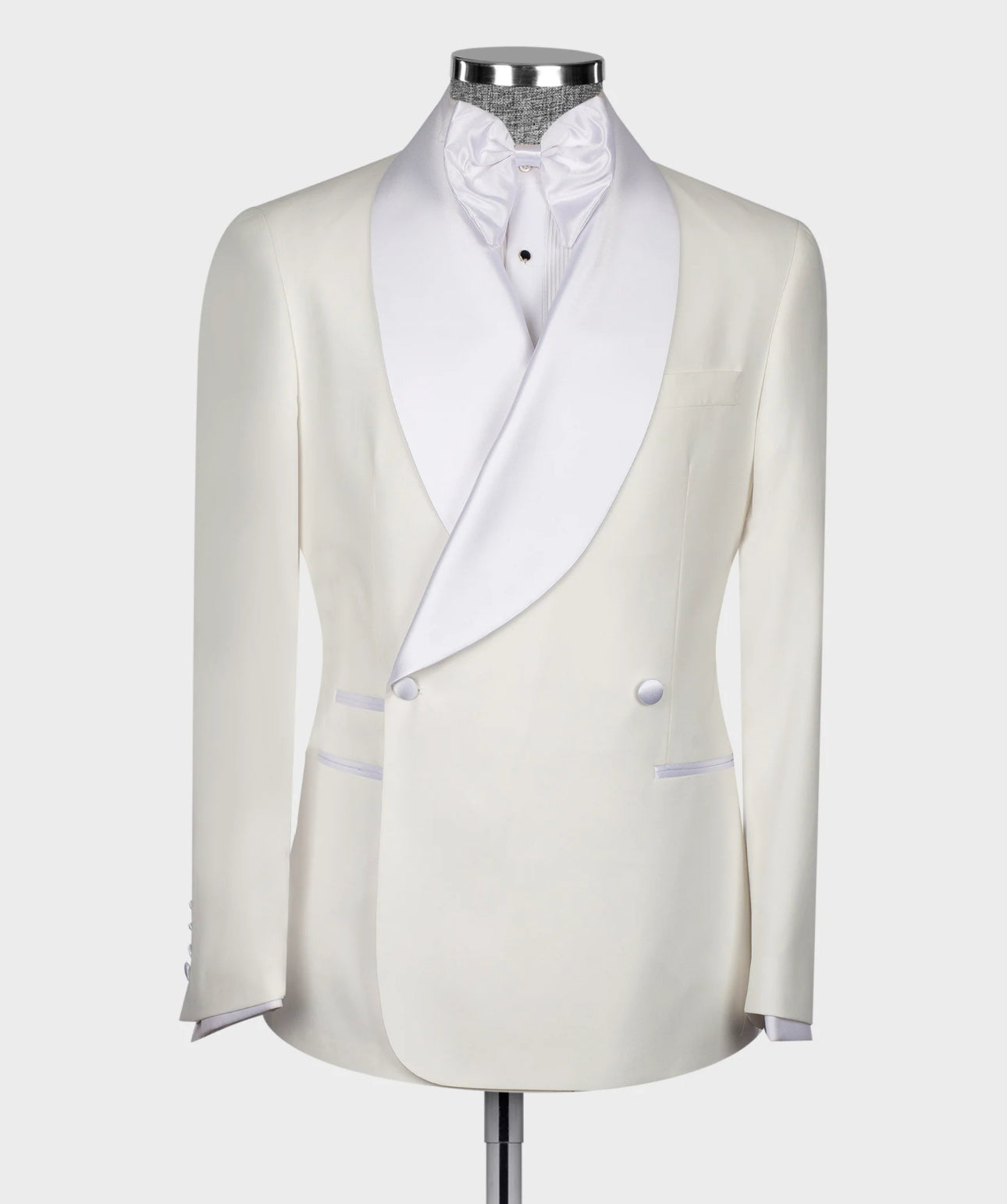 Double Button White Tuxedo