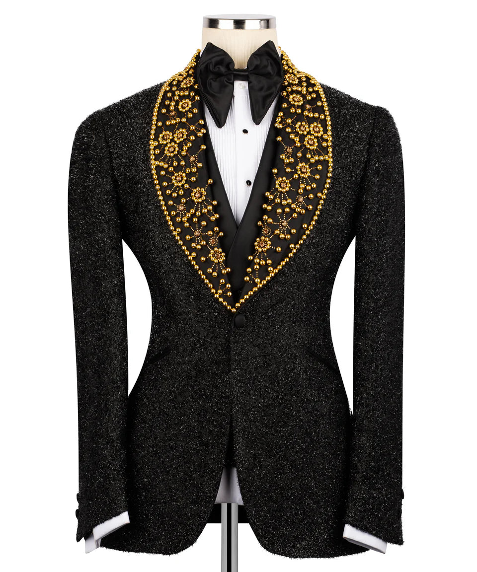 Sparkling Tuxedo With Crystal Embellishments