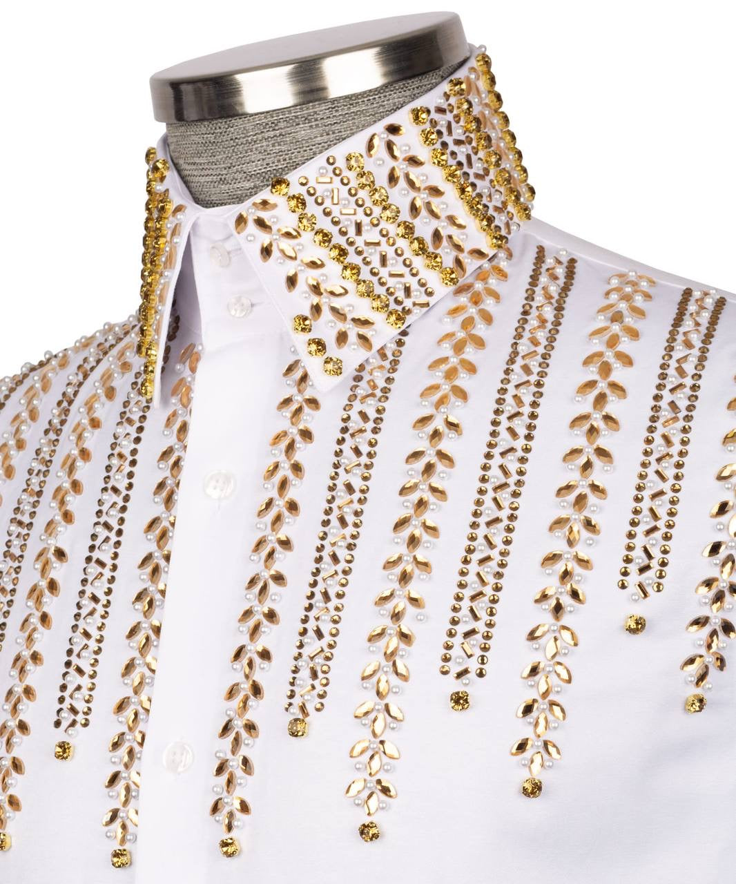 Crystal Embellished White Shirt