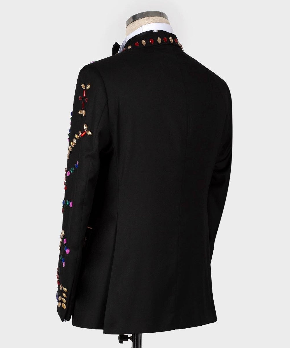Crystal Colored Stone Custom Design Tuxedo