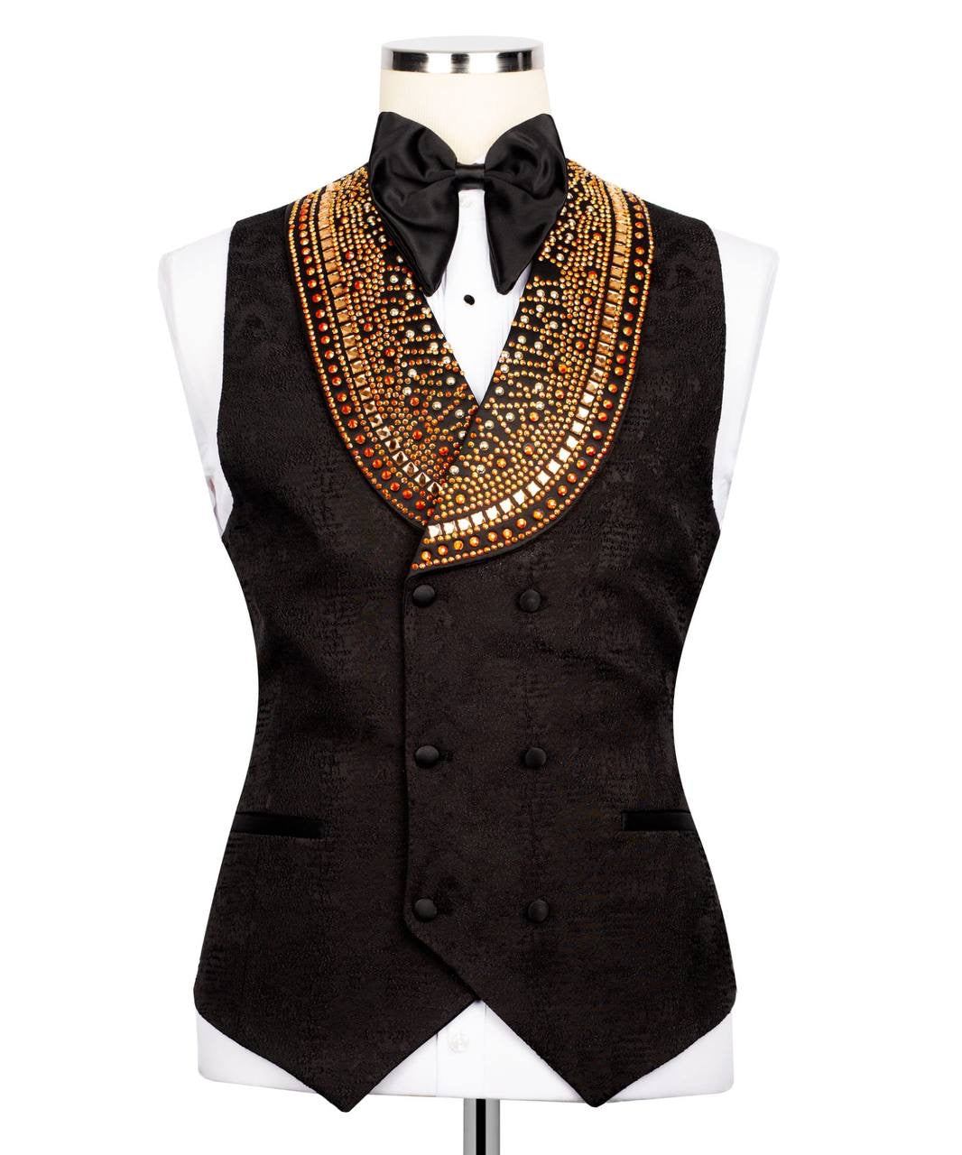 Exclusive Stone Embroidered Tuxedo Set