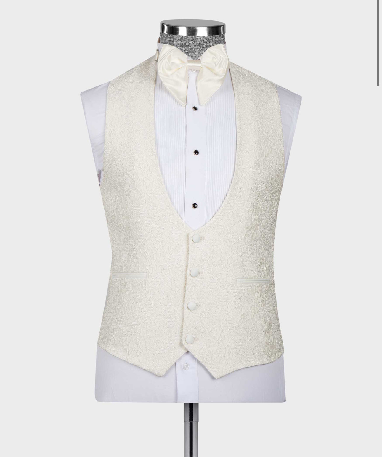 Patterned Fabric Cream Tuxedo