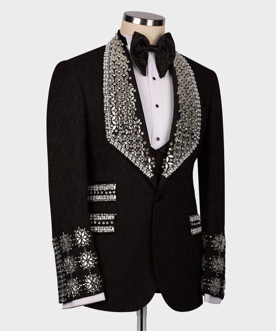 Exclusive Stone Embroidered Tuxedo