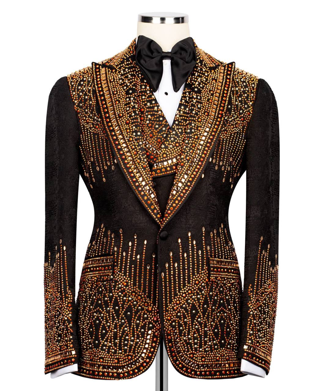 Exclusive Stone Embroidered Tuxedo Set