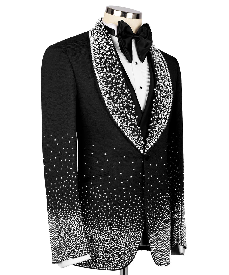 Exclusive Design Stone Embellished Tuxedo