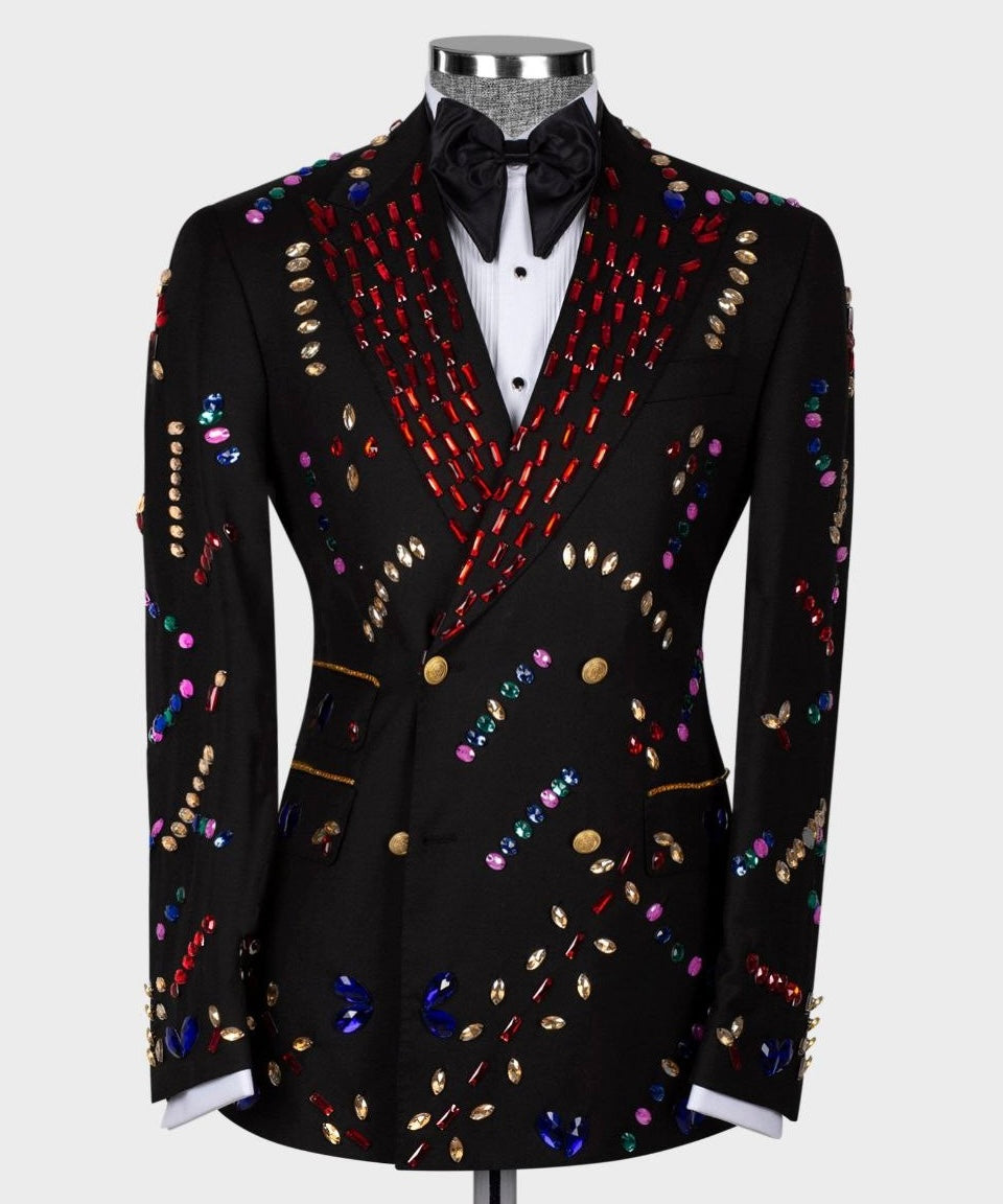 Crystal Colored Stone Custom Design Tuxedo