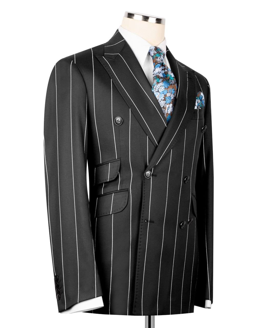 Striped Double Breasted Suit