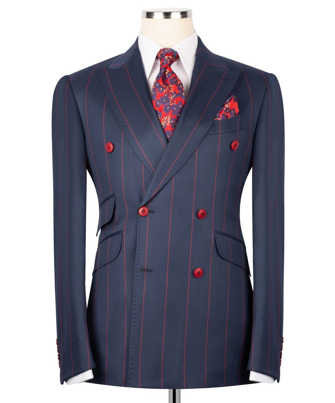 Striped Double Breasted Suit