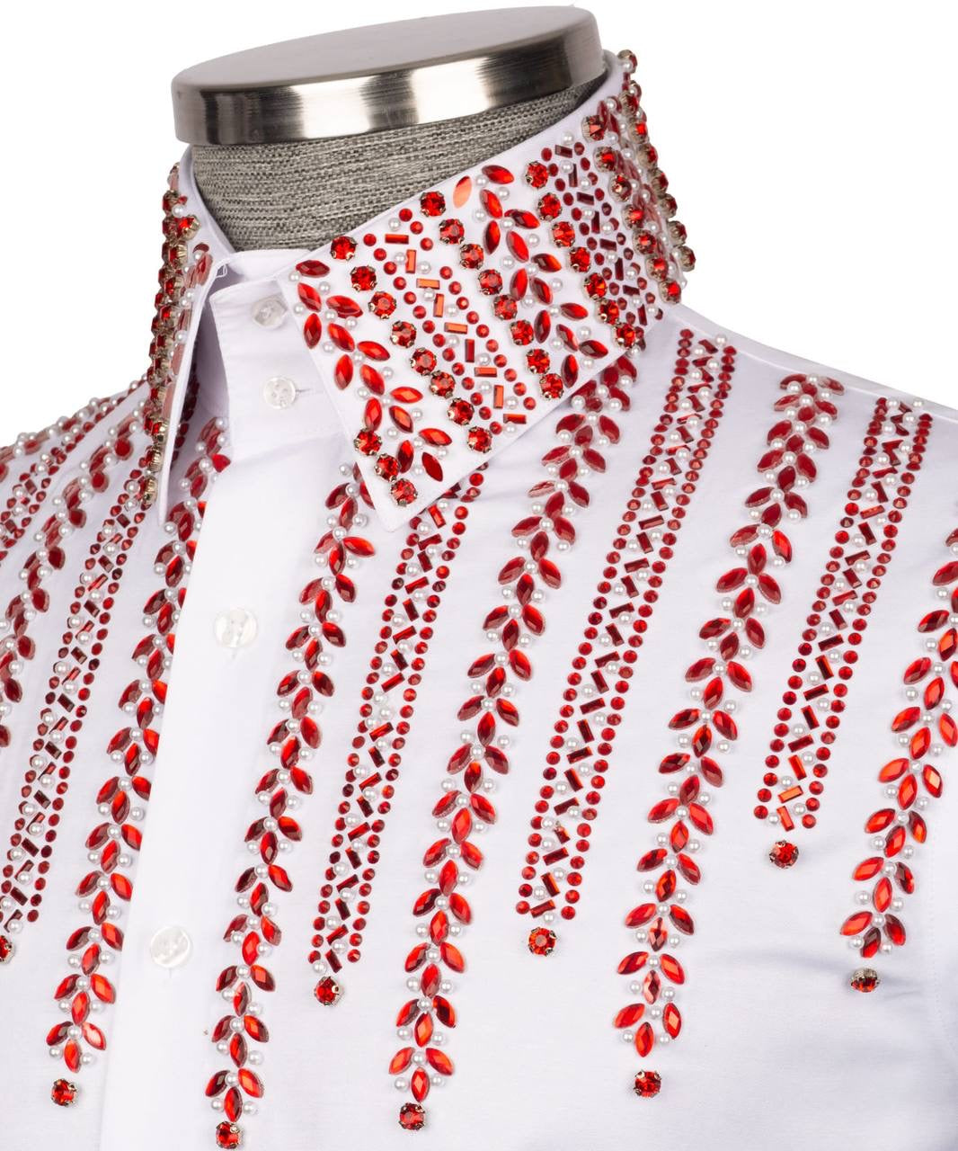 Crystal Embellished White Shirt