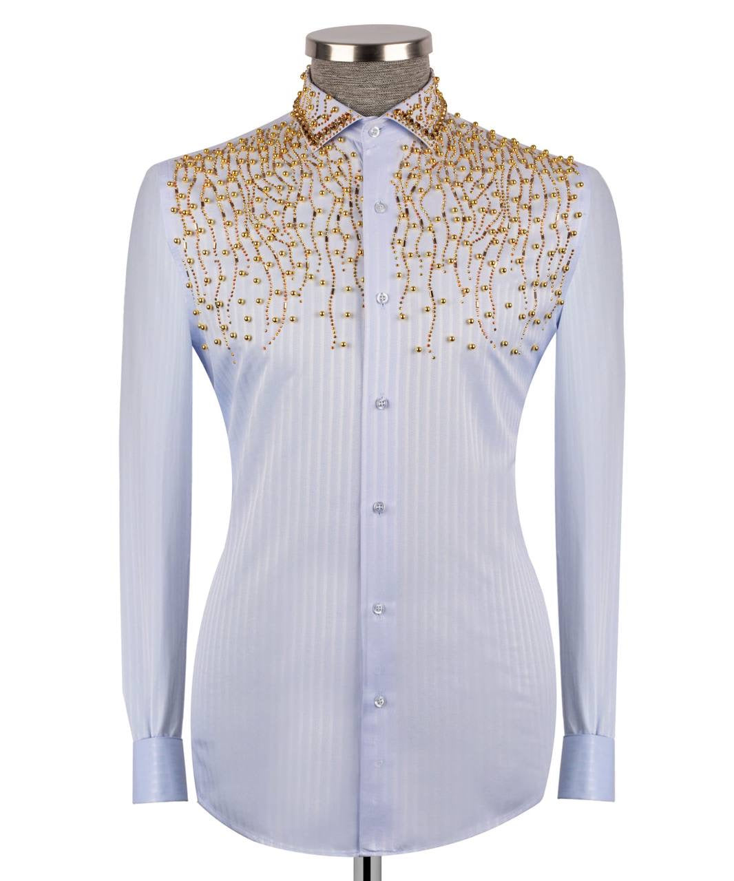 Stone Embroidered Cotton Shirt