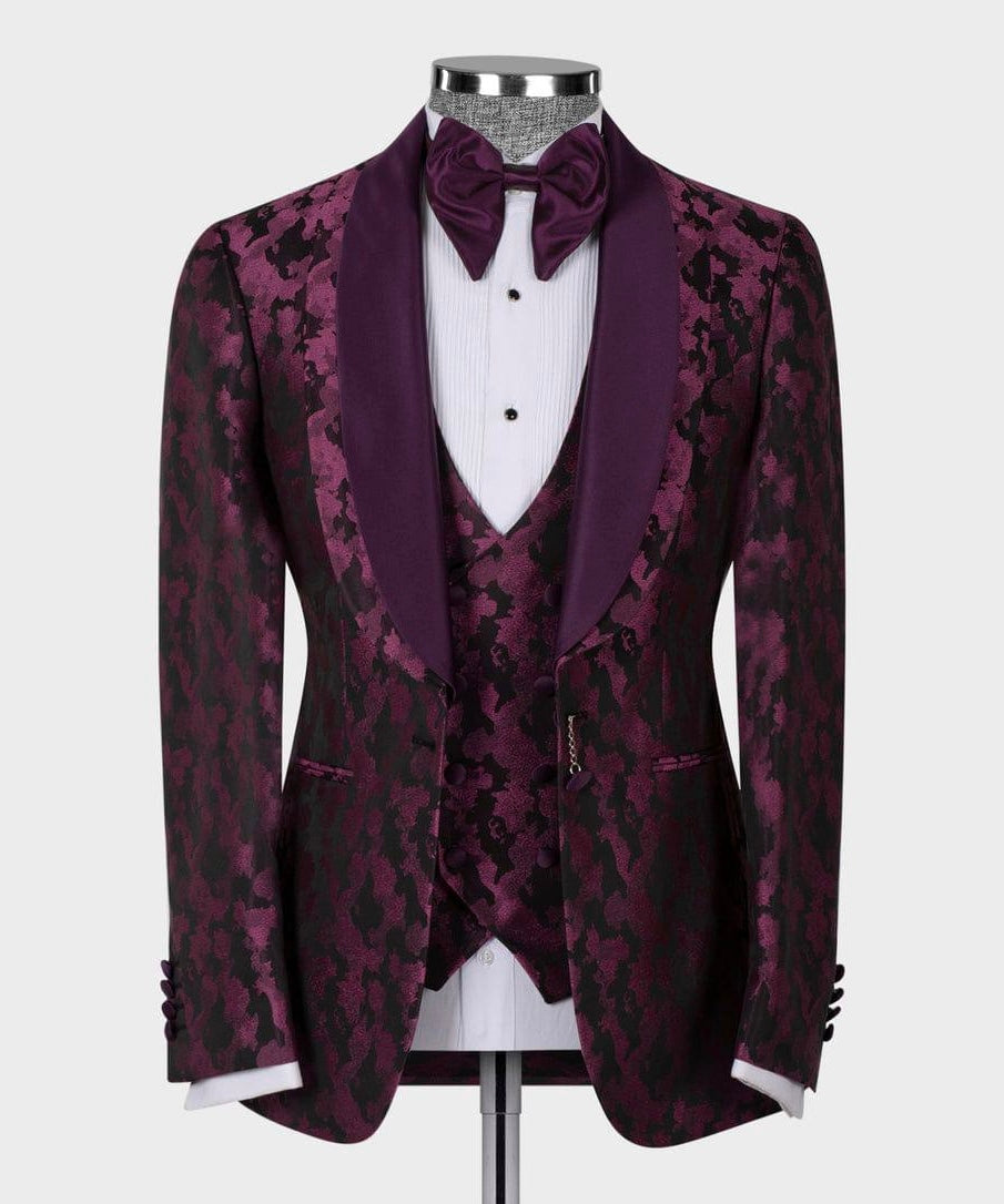 Patterned Tuxedo Set