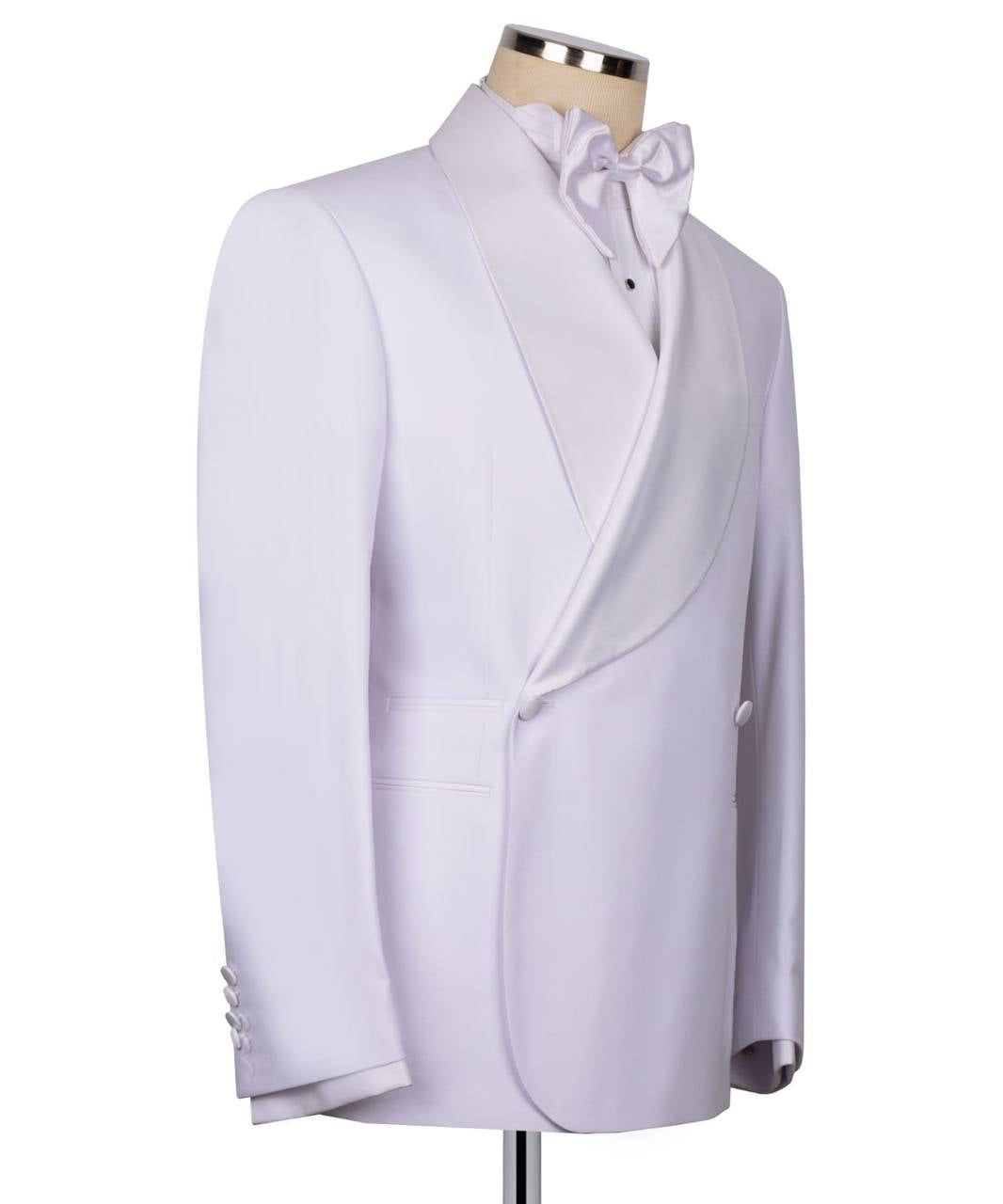 White Double Button Tuxedo