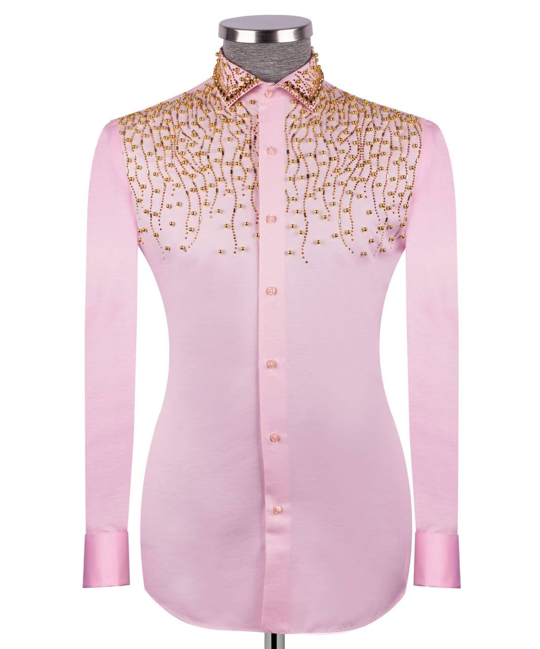 Stone Embroidered Cotton Shirt