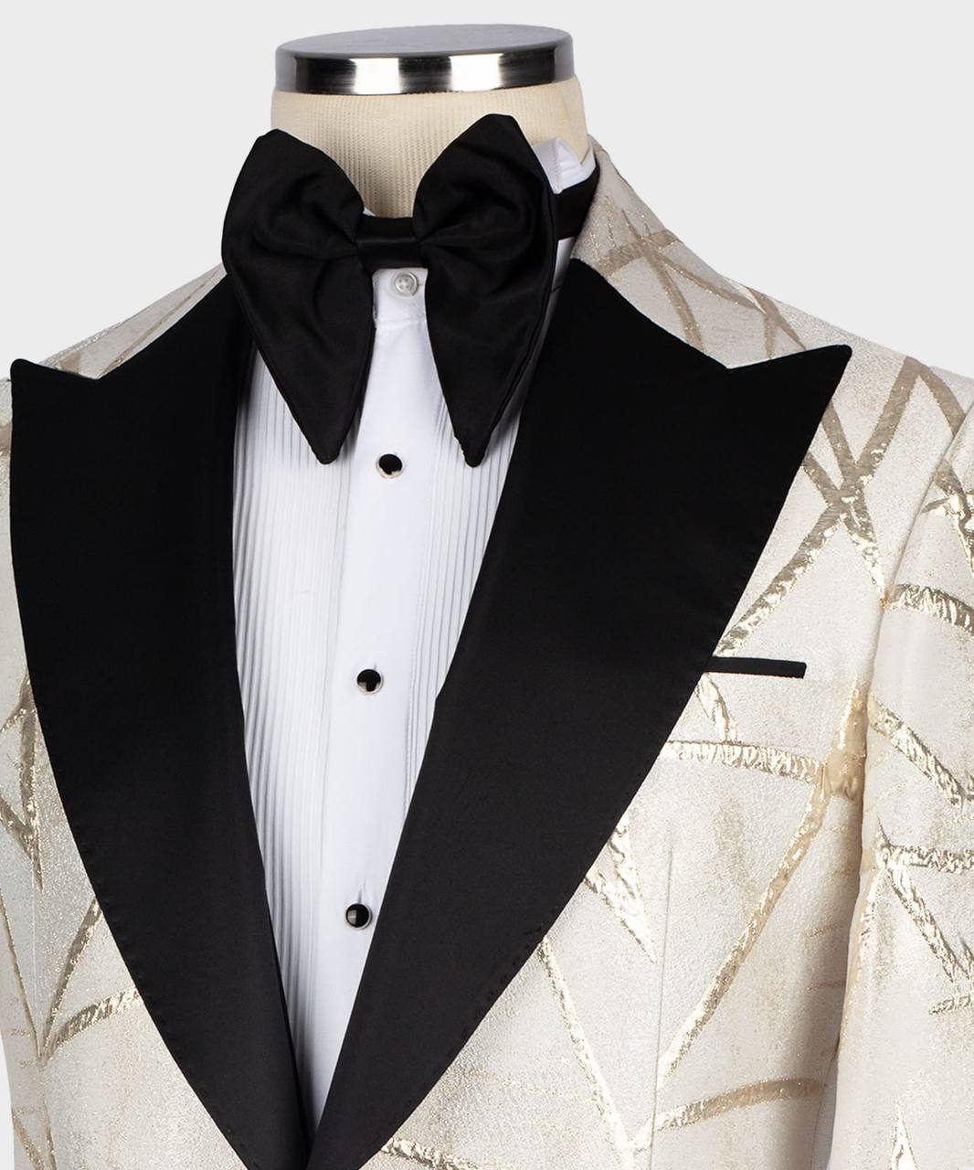 Patterned Pointed Lapel Tuxedo