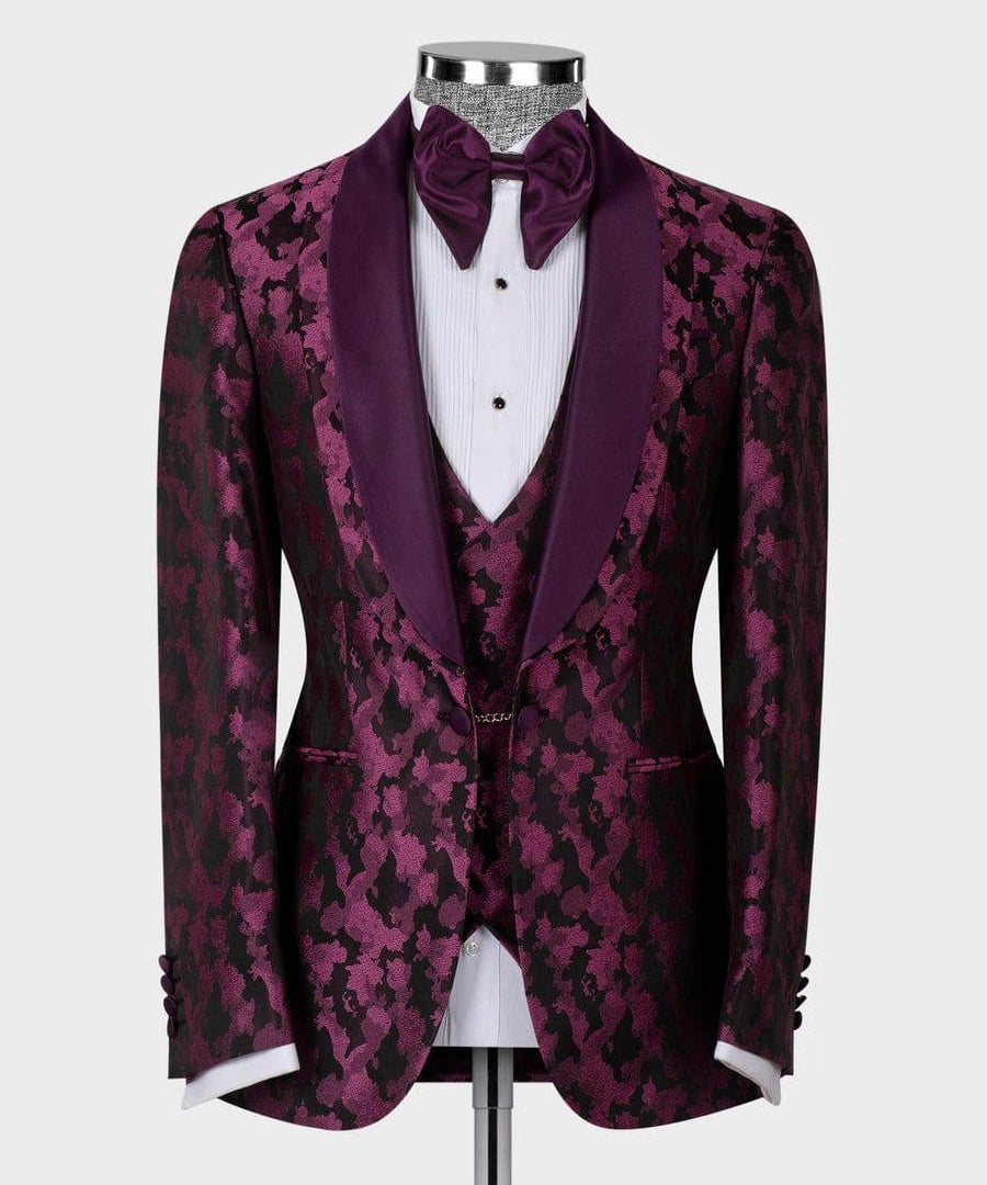 Patterned Tuxedo Set