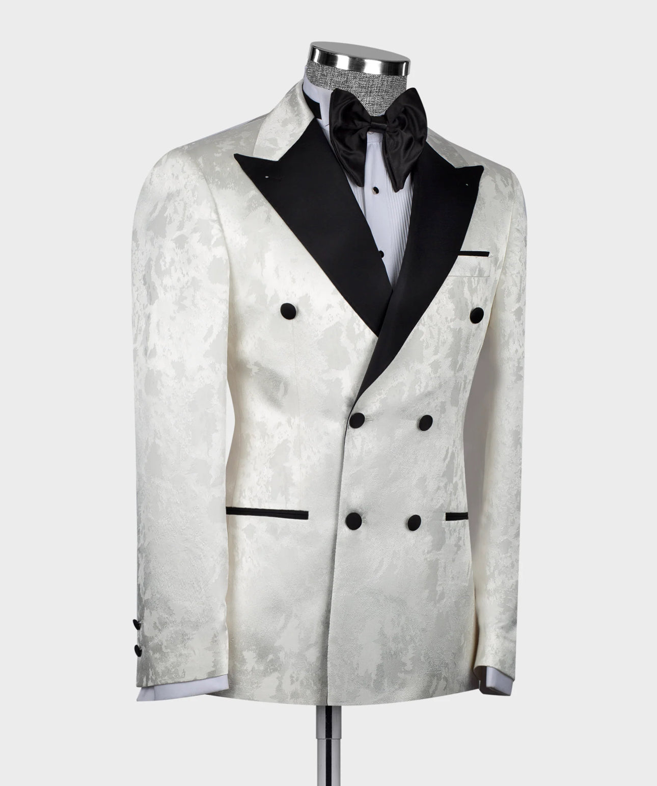 Patterned Satın Lapel Tuxedo