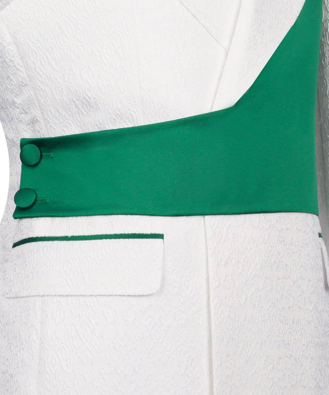 Custom Designed Tuxedo with Crossover Satin Panel