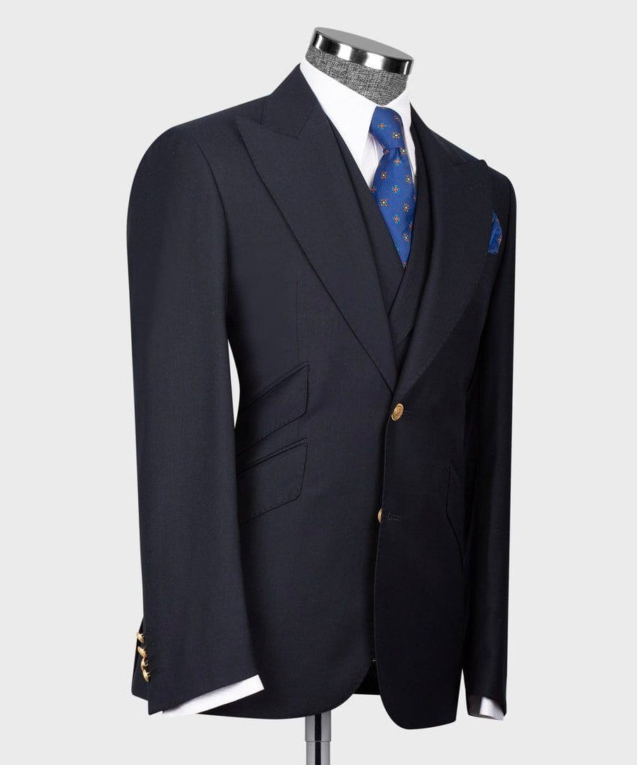 Formal Suit With Gold Button