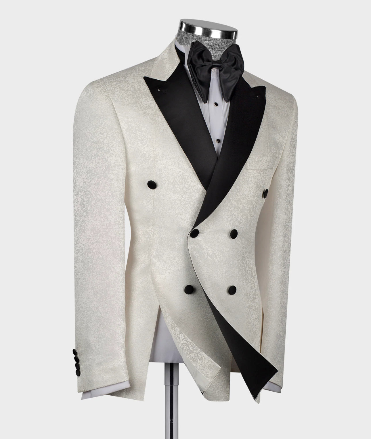 Black Collar Patterned Tuxedo