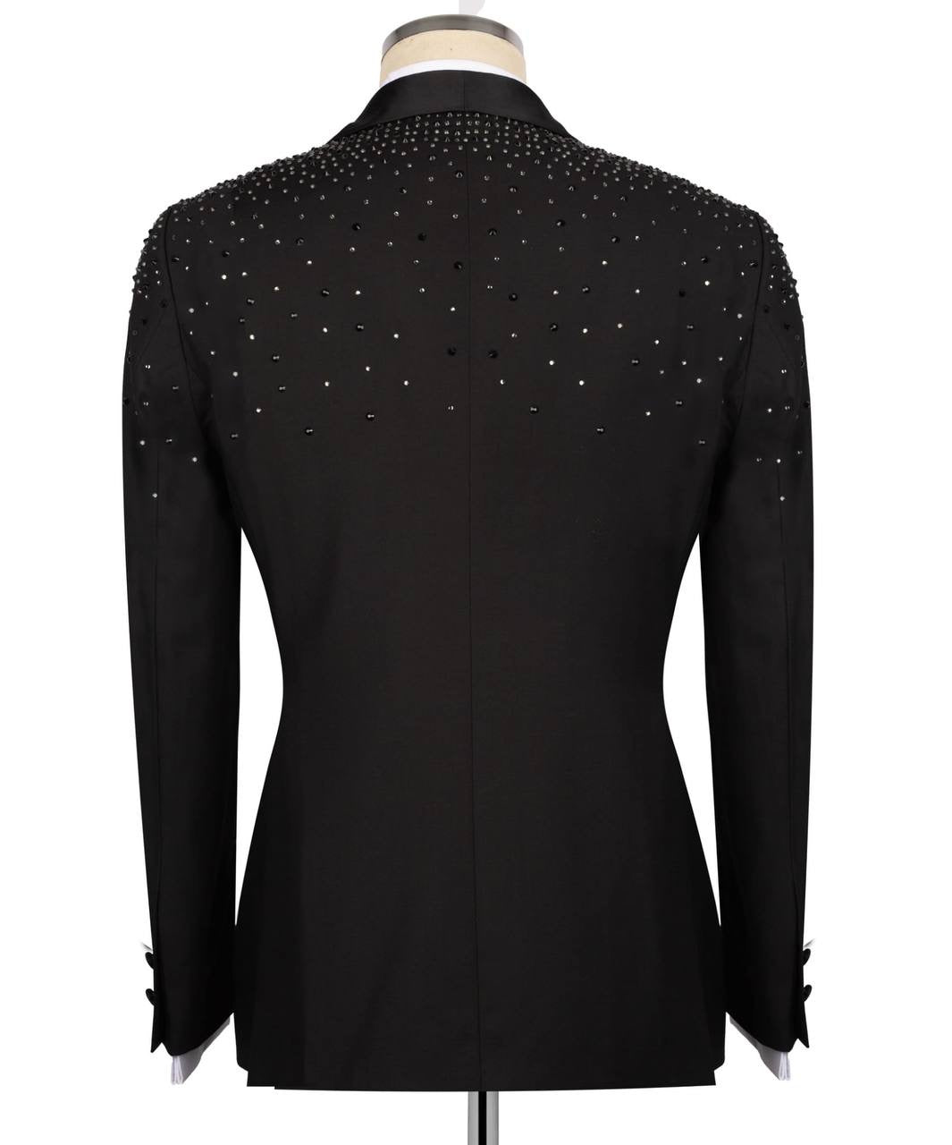Crystal Embellished Black Tuxedo