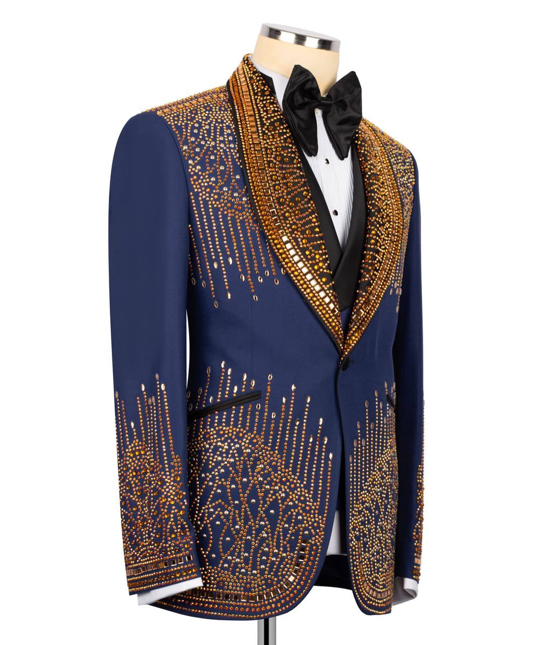 Custom Made Stone Embroidered Tuxedo