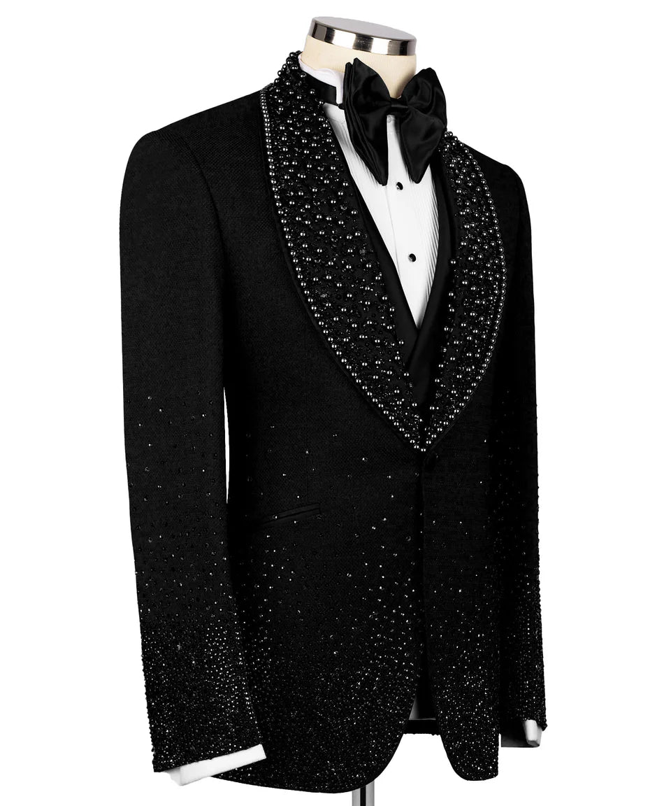 Exclusive Design Stone Embellished Tuxedo