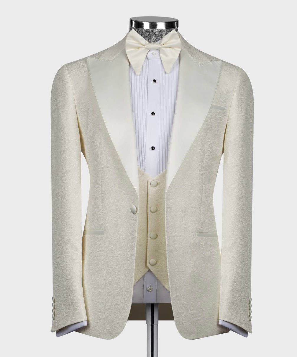Classic Cream Tuxedo Set