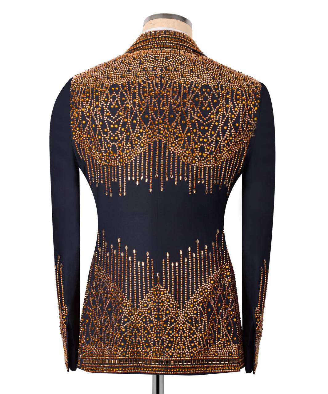 Double Breasted Crystal Embellished Tuxedo