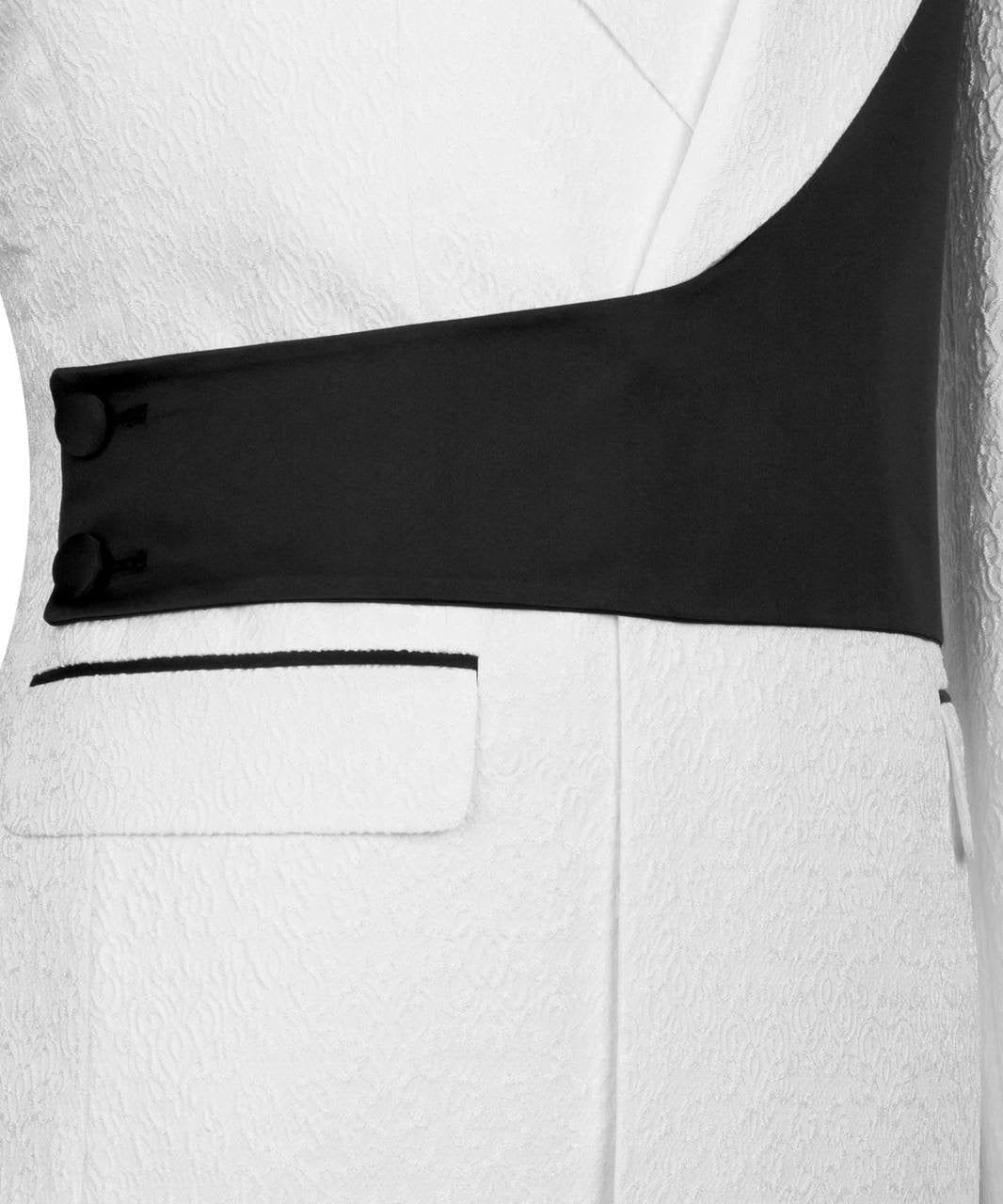 Custom Designed Tuxedo with Crossover Satin Panel