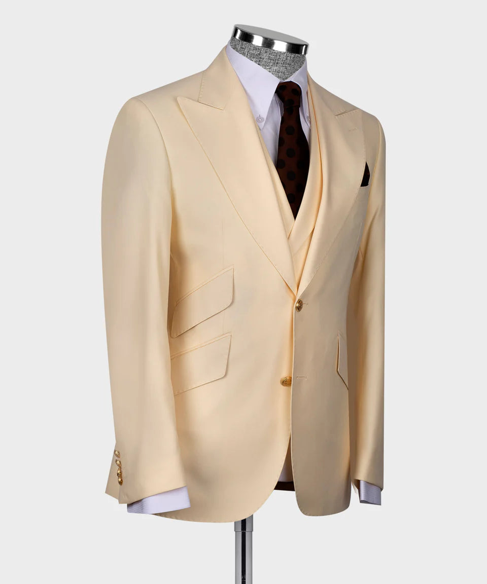 Business Golden Button Suit