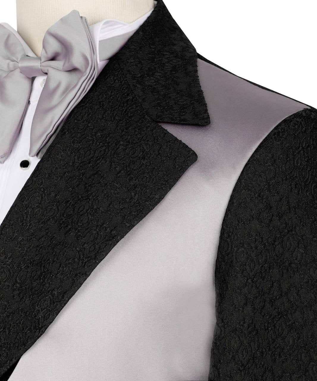 Custom Designed Tuxedo with Crossover Satin Panel