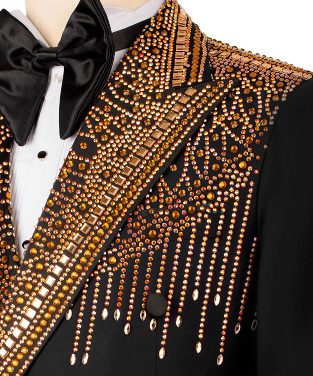 Double Breasted Crystal Embellished Tuxedo