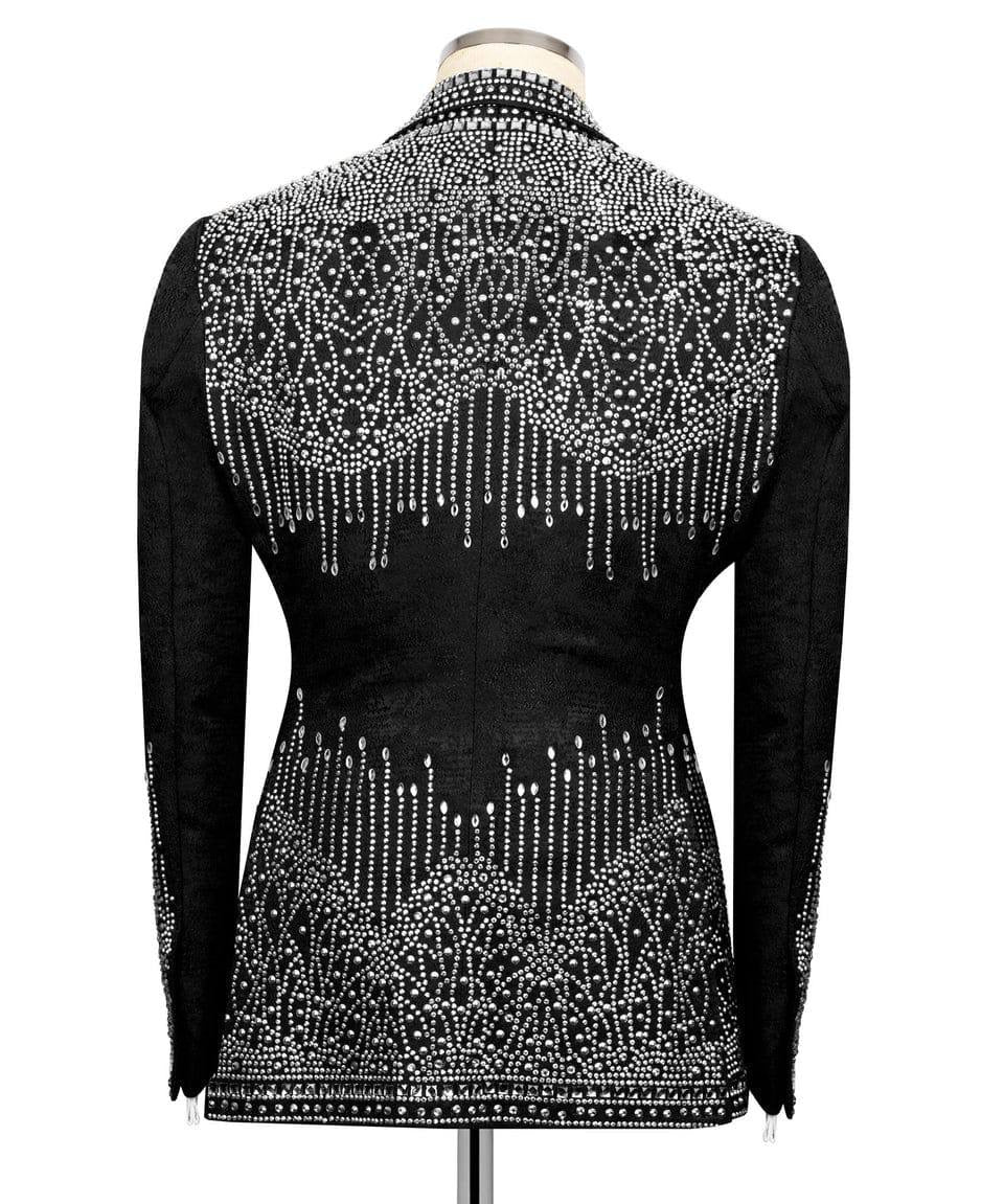 Exclusive Stone Embroidered Tuxedo Set