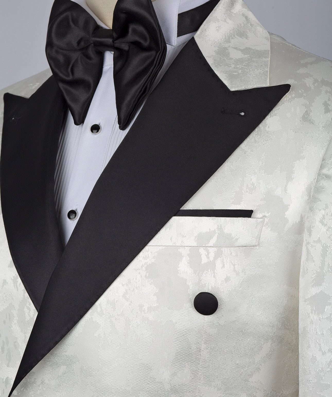 Patterned Satın Lapel Tuxedo