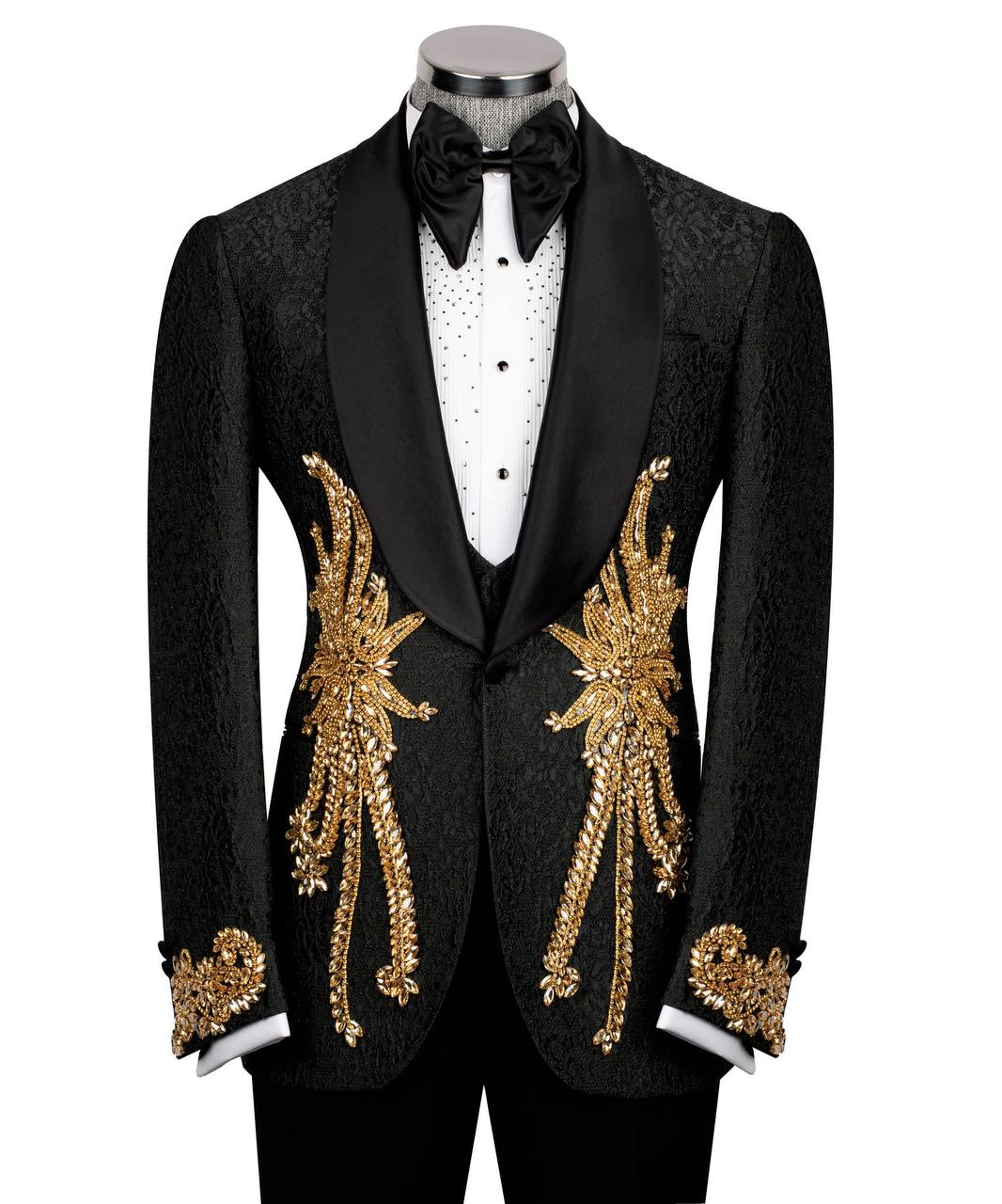 Exclusive Tuxedo With Crystal Embellished