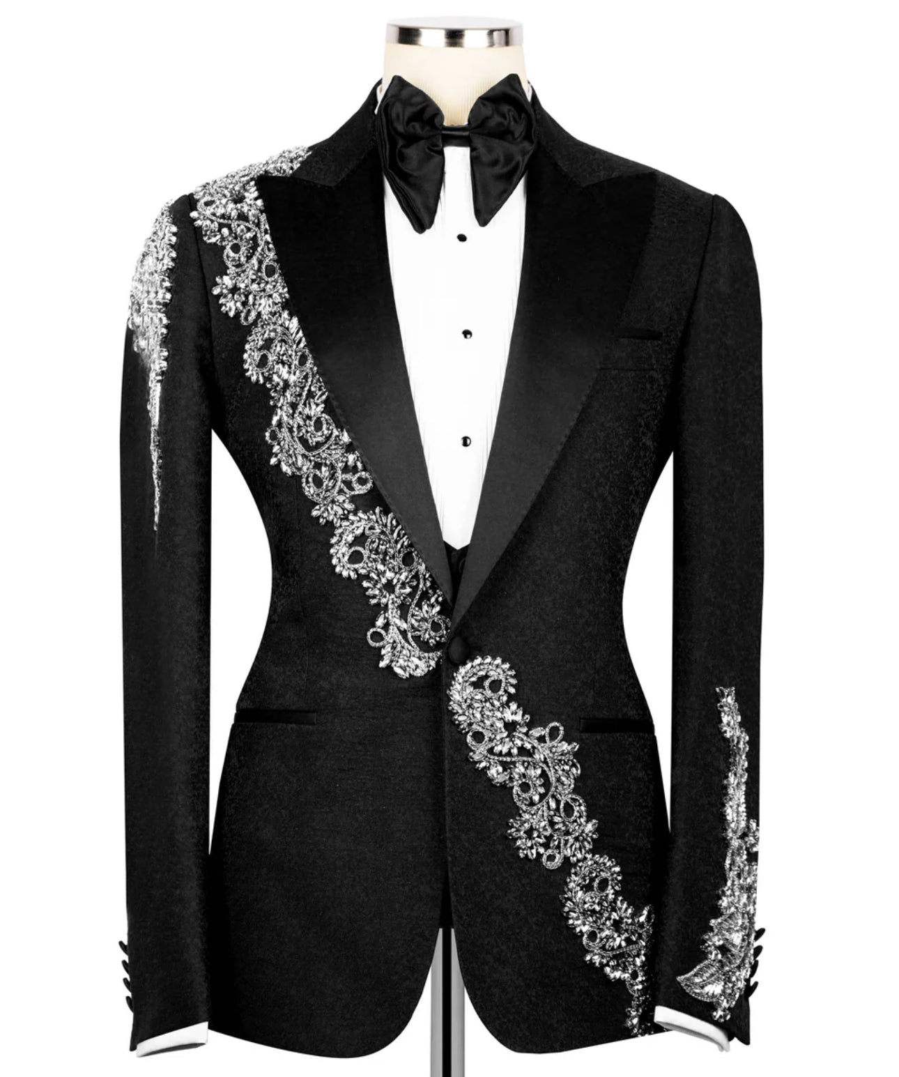 Exclusive Crystal Stone Embellished Tuxedo