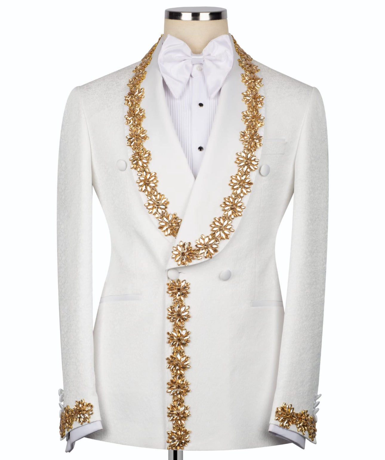 Exclusive Double Breasted White Tuxedo