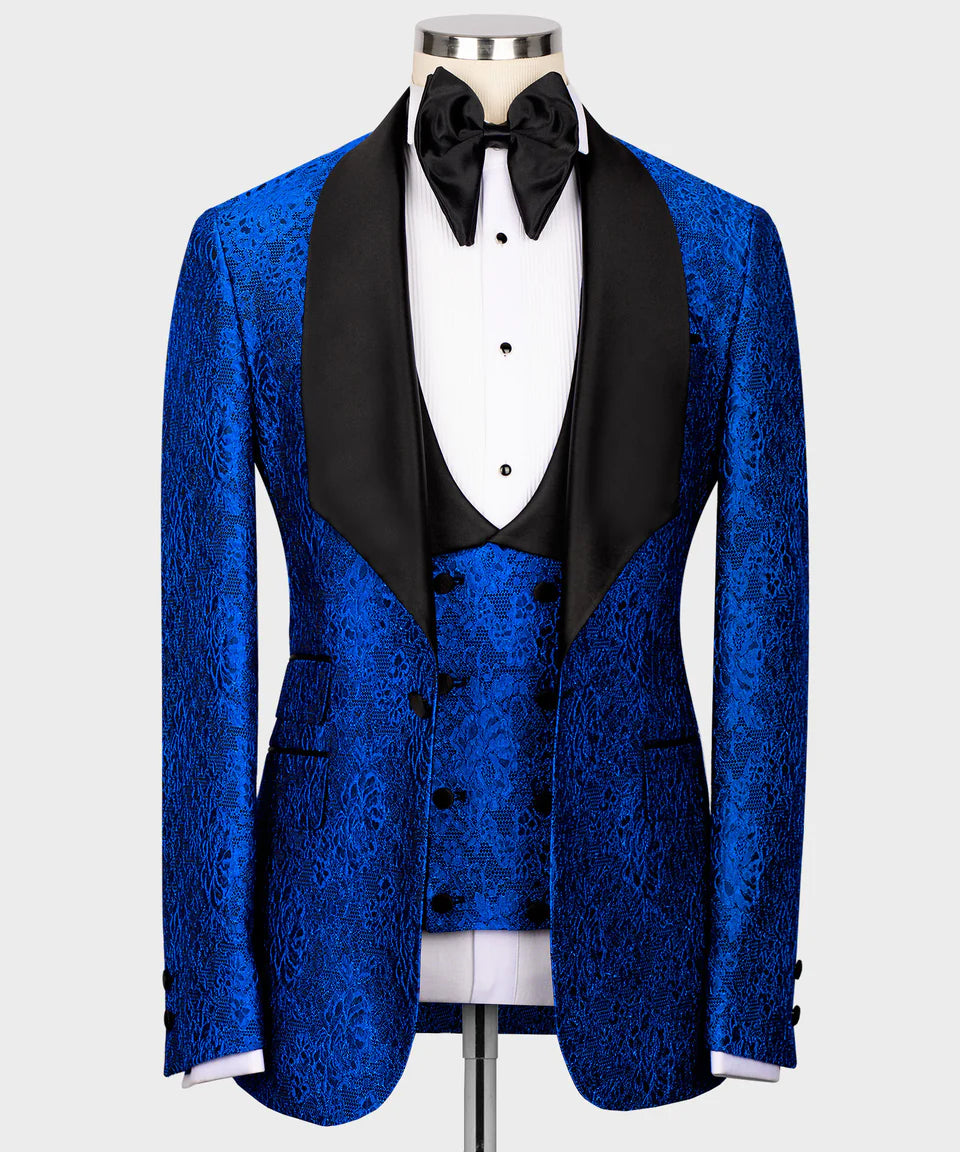 Patterned Blue Tuxedo