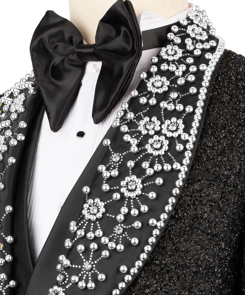 Sparkling Tuxedo With Crystal Embellishments