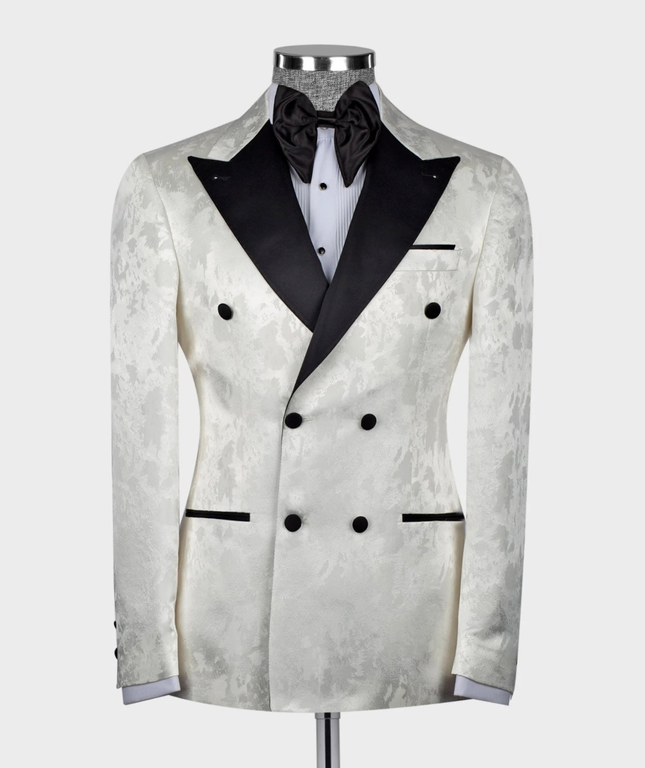 Patterned Satın Lapel Tuxedo