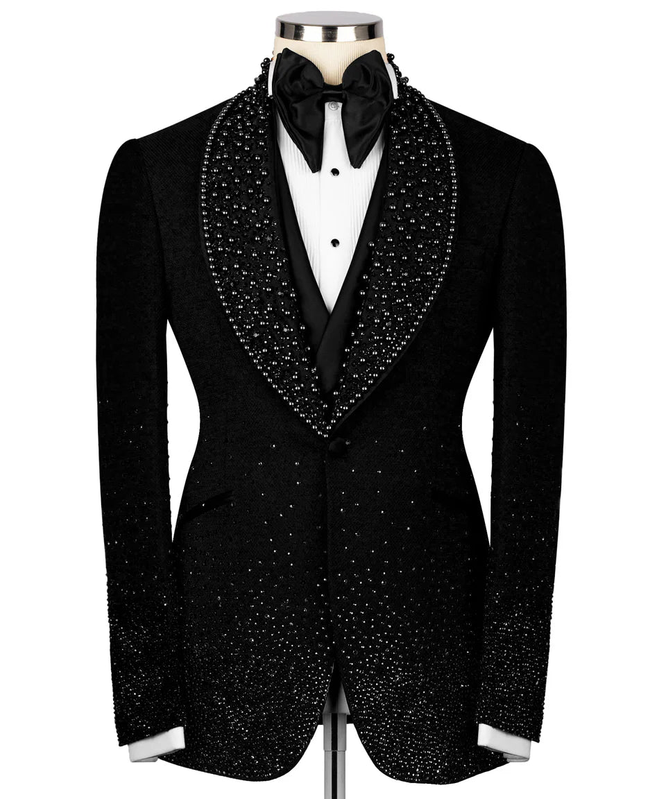 Exclusive Design Stone Embellished Tuxedo