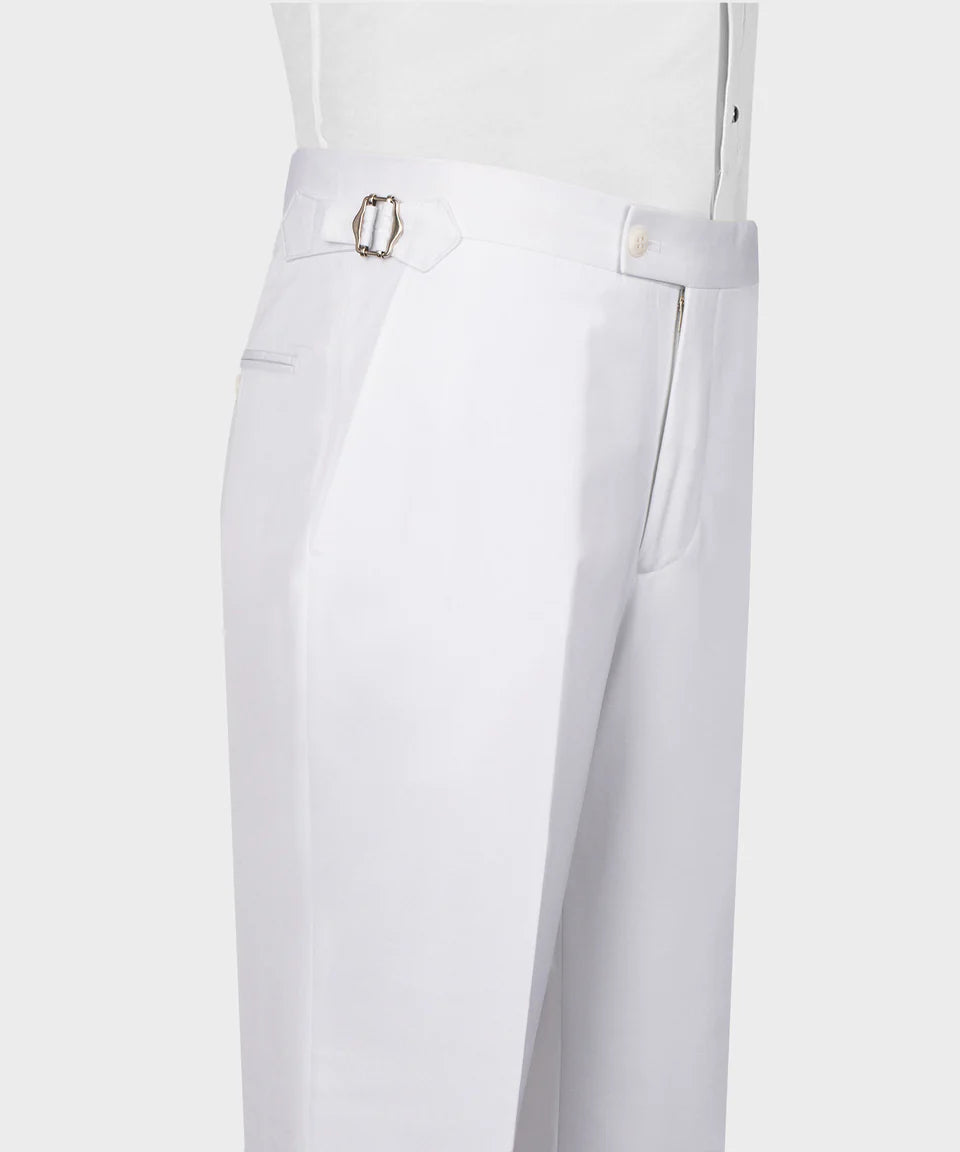 Classic Three Piece White Suit