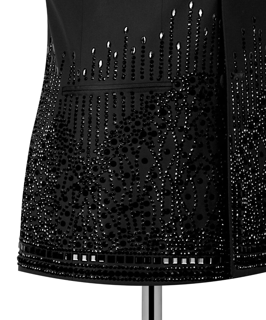 Double Breasted Crystal Embellished Tuxedo