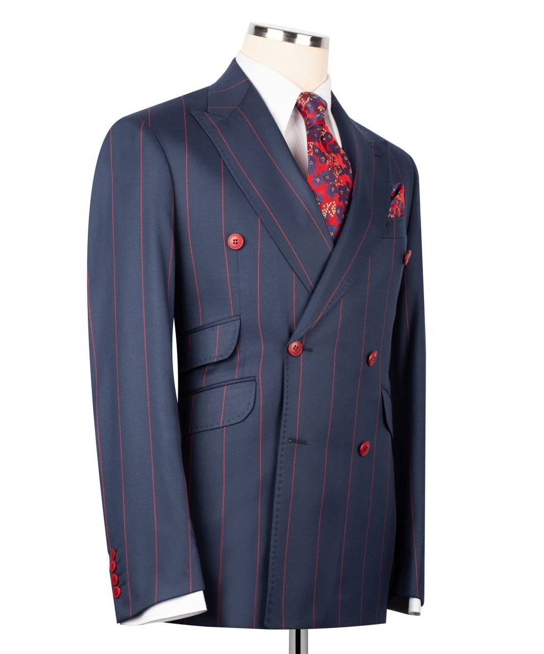 Striped Double Breasted Suit